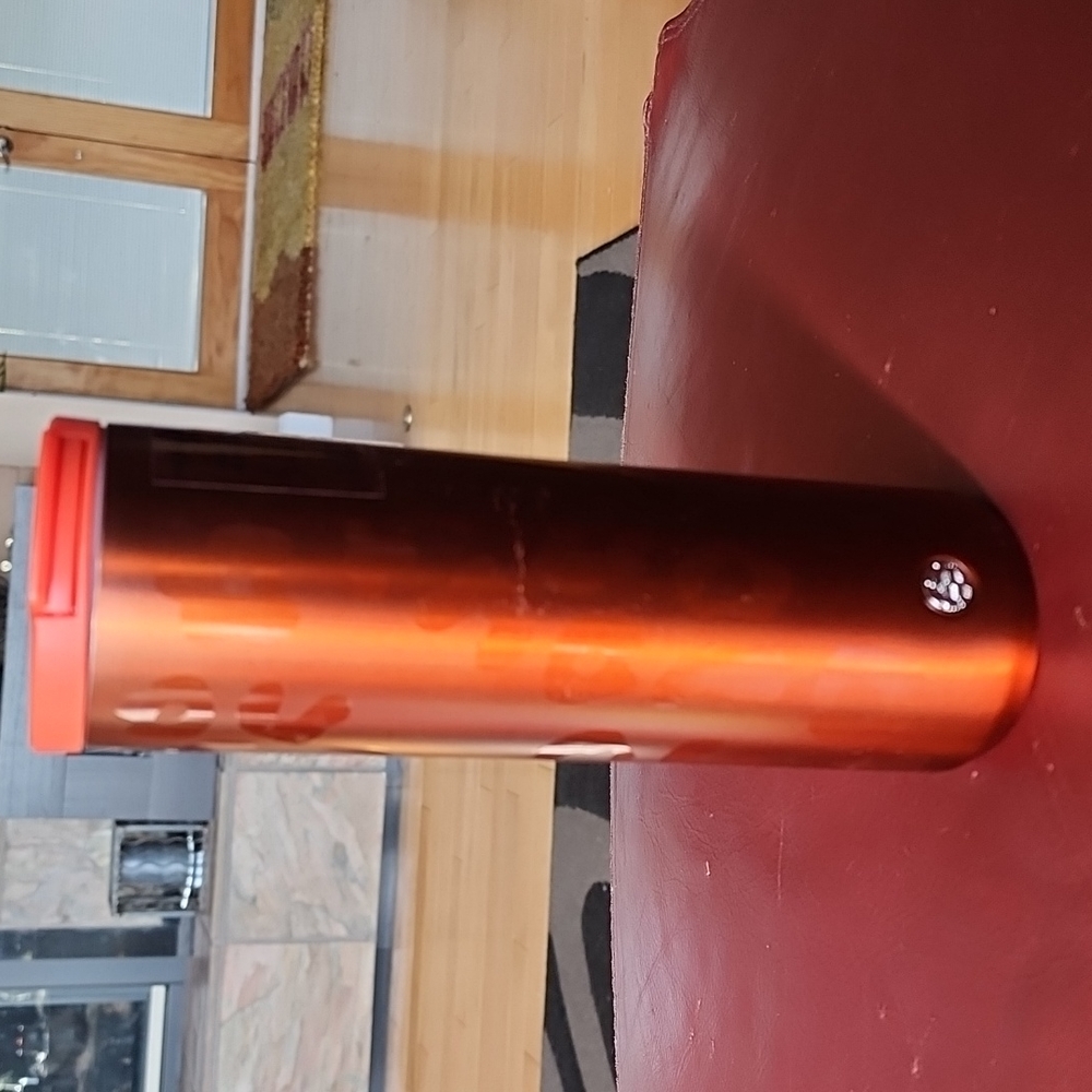 NWT Starbucks: Vacuum Insulated Tumbler, Orange w/ Matte/Gloss Leopard, 16oz